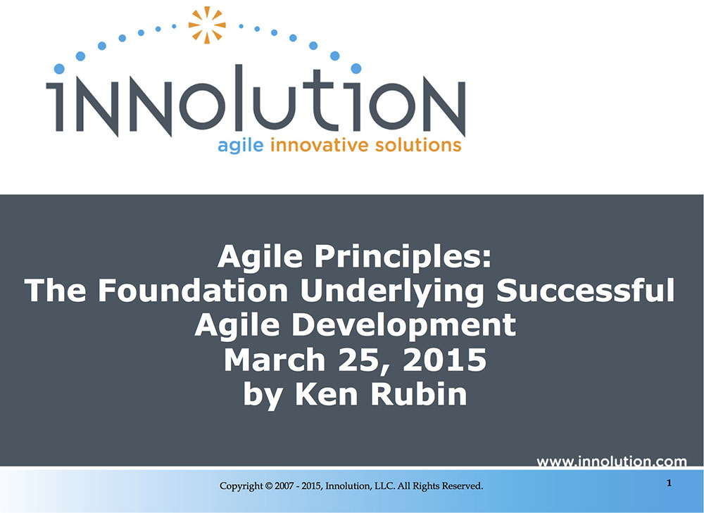 Agile Principles: The Foundation Underlying Successful Agile Development